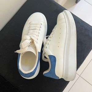 Alexander McQueen Oversized Sneaker- white and Paris Blue